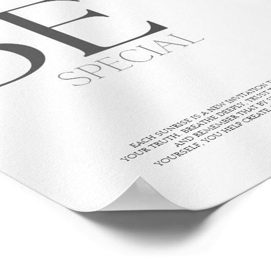 Seien Sie ein Sonderposter für selbstständige Lieb Poster (Ecke)