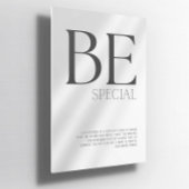 Seien Sie ein Sonderposter für selbstständige Lieb Poster