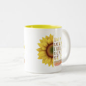 Seien Sie ein Sonnenblumenangebot Zweifarbige Tasse (VorderseiteRechts)