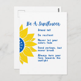Seien Sie ein Sonnenblumenwort Kunst, Kultur und K Postkarte