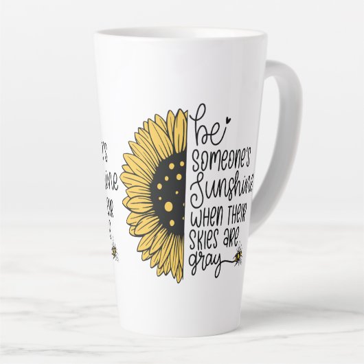 Seien Sie ein Sonnenschein, wenn der Himmel grau i Milchtasse (Rechte Ecke)