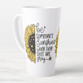 Seien Sie ein Sonnenschein, wenn der Himmel grau i Milchtasse (Linke Ecke)