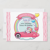 Seien Sie ein Trendsetter-Einhorn-Laufwerk bei der Einladung (Vorderseite)