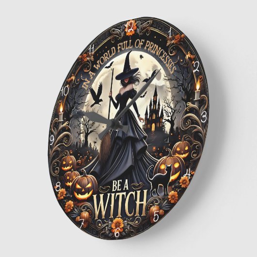 SEIEN SIE EIN WITCH GROßE WANDUHR (Winkel)