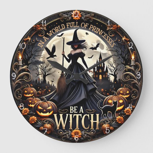 SEIEN SIE EIN WITCH GROßE WANDUHR (Vorderseite)