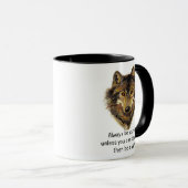 Seien Sie ein Wolfspass Inspiration Wolf Zitat Tasse (VorderseiteRechts)