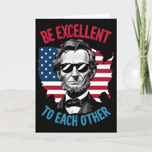 Seien Sie einander hervorragend Us Map Flagge Abe Karte (Vorderseite)