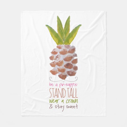 Seien Sie eine Ananas Fleecedecke (Vorderseite)