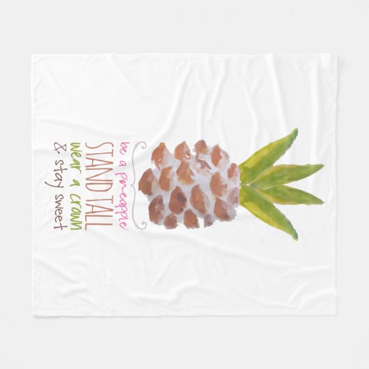 Seien Sie eine Ananas Fleecedecke (Vorderseite (Horizontal))