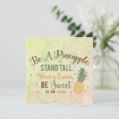 Seien Sie eine Ananas Inspiration Zitat Grußkarte (Stehend Vorderseite)