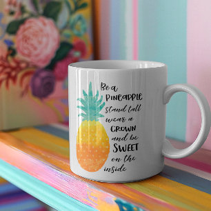 Seien Sie eine Ananas Inspirational Watercolor Typ Kaffeetasse