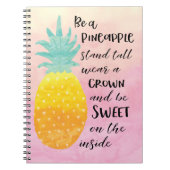Seien Sie eine Ananas Inspirational Watercolor Typ Notizblock (Vorderseite)