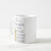 "Seien Sie eine Ananas-" - klassische weiße Tasse (Vorderseite Links)