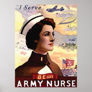 Seien Sie eine Armeekrankenschwester, Vintag, Poster