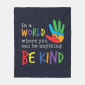 Seien Sie eine Art Autismus Bewusstsein Puzzle Han Fleecedecke (Vorderseite)