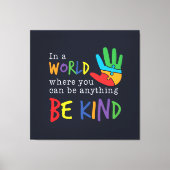 Seien Sie eine Art Autismus Bewusstsein Puzzle Han Leinwanddruck (Vorderseite)