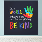 Seien Sie eine Art Autismus Bewusstsein Puzzle Han Leinwanddruck (Insitu (Holzboden))