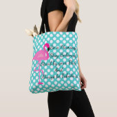 Seien Sie eine Flamingo-Polka-Punkt-Tasche Tasche (Von Nahem)