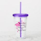 Seien Sie eine Flamingo-Trommel Acryltrinkbecher (Vorderseite)