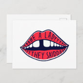 Seien Sie eine Frau, die Lippen gesagt hat Postkarte (Vorne/Hinten)