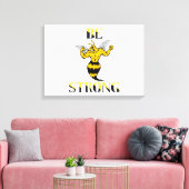 Seien Sie eine harte, gelbe Mauer Leinwanddruck (Insitu (Wohnzimmer))