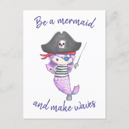 Seien Sie eine Meerjungfrau und machen Sie Ankündigungspostkarte