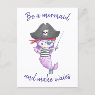 Seien Sie eine Meerjungfrau und machen Sie Ankündigungspostkarte