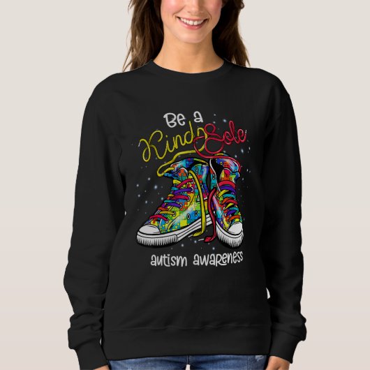 Seien Sie eine nette Autismus-Bewusstsein Puzzle A Sweatshirt (Vorderseite)