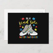 Seien Sie eine nette Autismus-Bewusstsein Trendy P Ankündigungspostkarte (Vorne/Hinten)