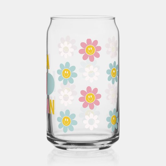 Seien Sie eine nette, menschliche Blume Dosenglas (Rückseite)