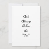 Seien Sie eine Sonnenblume - Inspiration für eine  Dankeskarte (Rückseite)