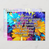 Seien Sie eine starke Bibelschrift Postkarte (Vorne/Hinten)