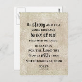 Seien Sie eine starke Bibelverse Postkarte (Vorne/Hinten)