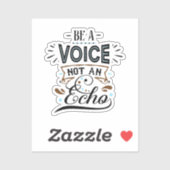 Seien Sie eine Stimme Inspiration Word Art Decal Aufkleber (Blatt)