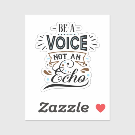 Seien Sie eine Stimme Inspiration Word Art Decal Aufkleber (Blatt)