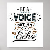 Seien Sie eine Stimme Inspiration Word Art Poster (Vorne)