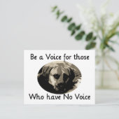 Seien Sie eine Stimme Postkarte (Stehend Vorderseite)