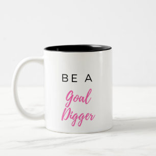 Seien Sie eine Ziel-Baggerkaffee-Tasse Zweifarbige Tasse