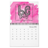 "Seien Sie einfach" drahtgebundene Kunst-Kalender Kalender (Feb 2026)