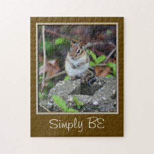 Seien Sie einfach inspirierender Chipmunk Puzzle