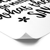 Seien Sie einfach selbst, was sie sagen Poster (Ecke)