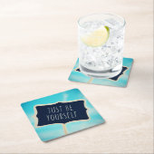 Seien Sie einfach sich Rechteckiger Pappuntersetzer (Vor Ort)