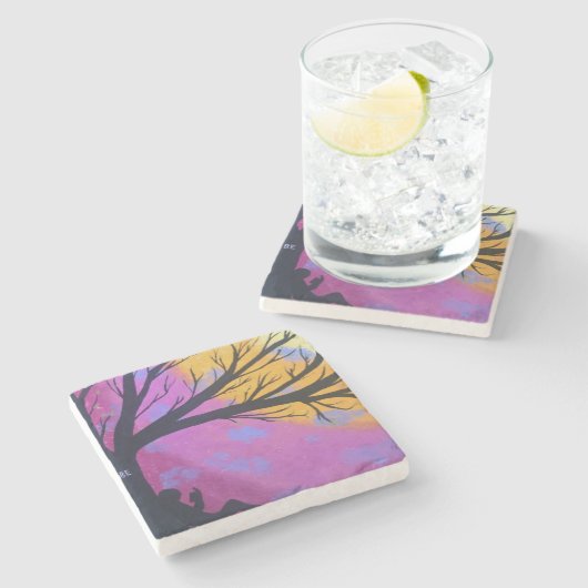 SEIEN Sie einfach SteinUntersetzer (Seitenansicht)