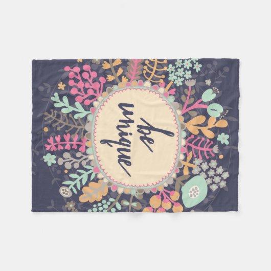 Seien Sie einzigartig Fleecedecke (Vorderseite (Horizontal))