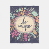 Seien Sie einzigartig Fleecedecke (Vorderseite)