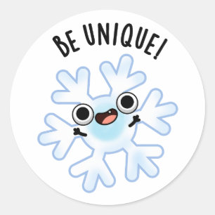 Seien Sie einzigartig Funny Snowflake Pub Runder Aufkleber