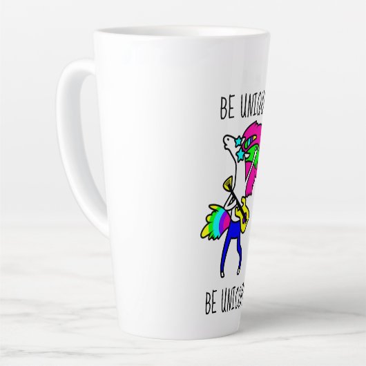 Seien Sie einzigartig in der Latte-Tasse Milchtasse (Linke Ecke)