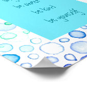 Seien Sie einzigartig, seien Sie selbst Aquarellpu Poster (Ecke)