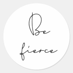 Seien Sie erbitterter schwarzer Schriftart Runder Aufkleber