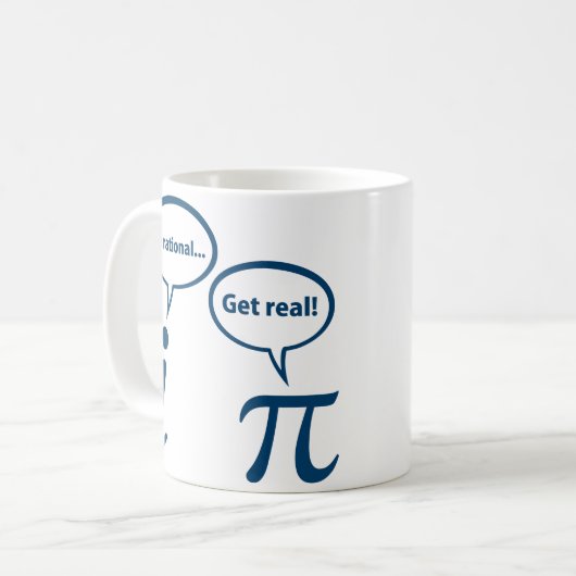 Seien Sie erhalten wirklichen eingebildeten Kaffeetasse (Vorderseite Links)